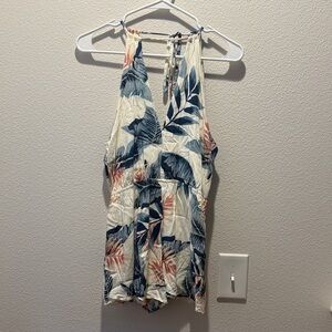 Tobi Cali Palm Leaf Print Romper - size Medium